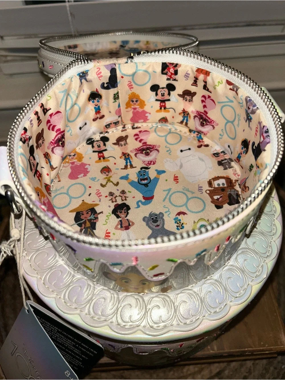 Disney 100 Loungefly Holographic Cake Crossbody